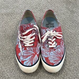 Reyn Spooner Red and Cream Sneakers